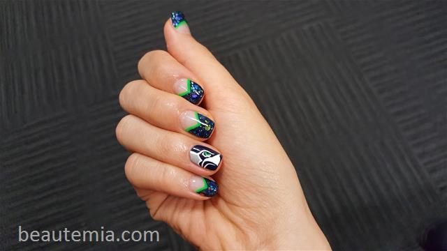 nail art, Seahawks, Superbowl, japanese nail art and Halloween