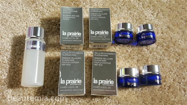 La Prairie skincare, La Prairie platinum rare facial & Skin Caviar Luxe cream