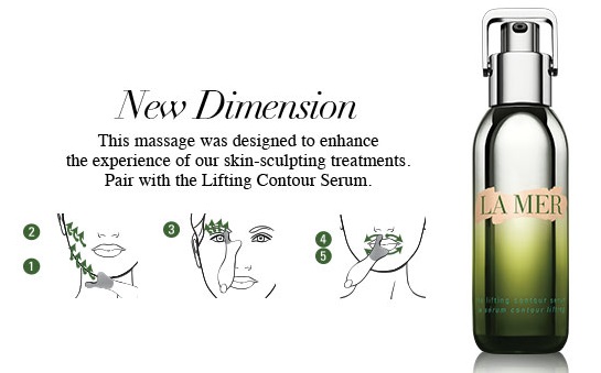La Mer lifting serum how to use & how to do facial massage