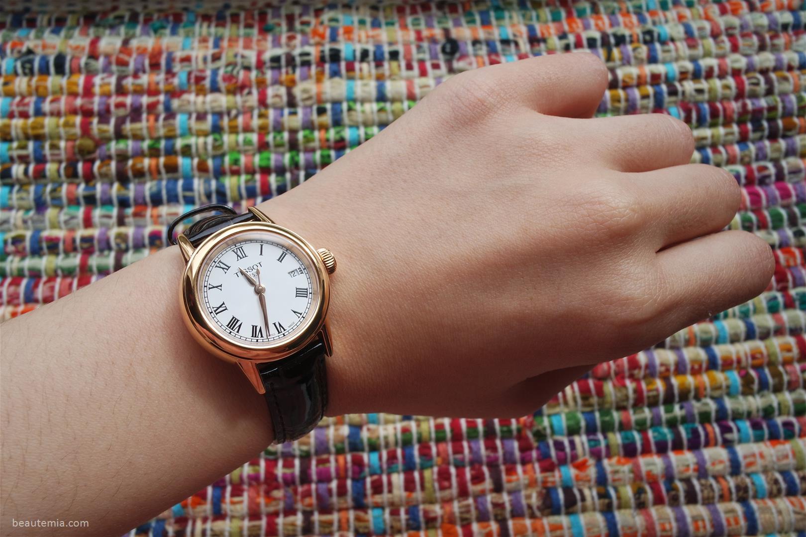 Tissot Review > Carson Leather Strap Watch (Rose Gold/ 28mm/ Gift 